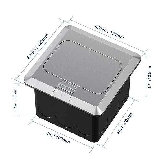 KYHSHJ 4.8A USB Chargers Pop Up Floor Waterproof Electrical Outlet Receptacle - Image 4