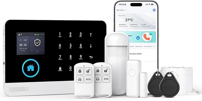 LWOHSI Home Security Alarm System, Wireless 4G/WiFi Home Security Systems by LWOHSI