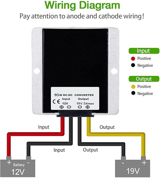 Gebildet DC/DC Converter 12V Step Up to 19V 5A 95W Voltage Regulator, Power - Image 3