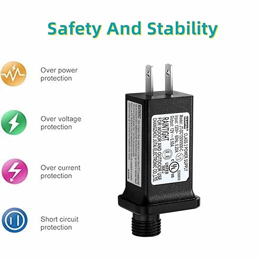 2PCS Replacement 12V 0.5A LED Transformer JT-DC120V0500-C Class 2 Power Supply - Image 2