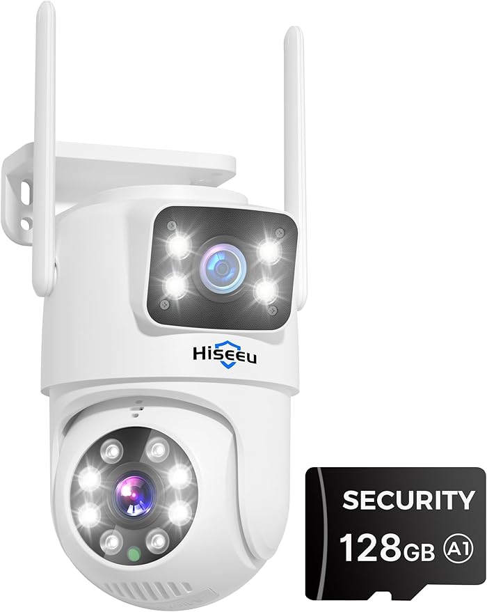 Hiseeu Wireless Security Camera Dual Lens PTZ Outdoor by Hiseeu