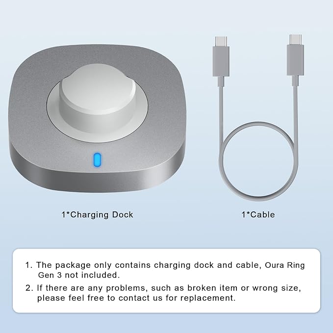 ZOOROO Charger Compatible with Oura Ring Gen 3 Size 8, Fast Charging Dock with - Image 8