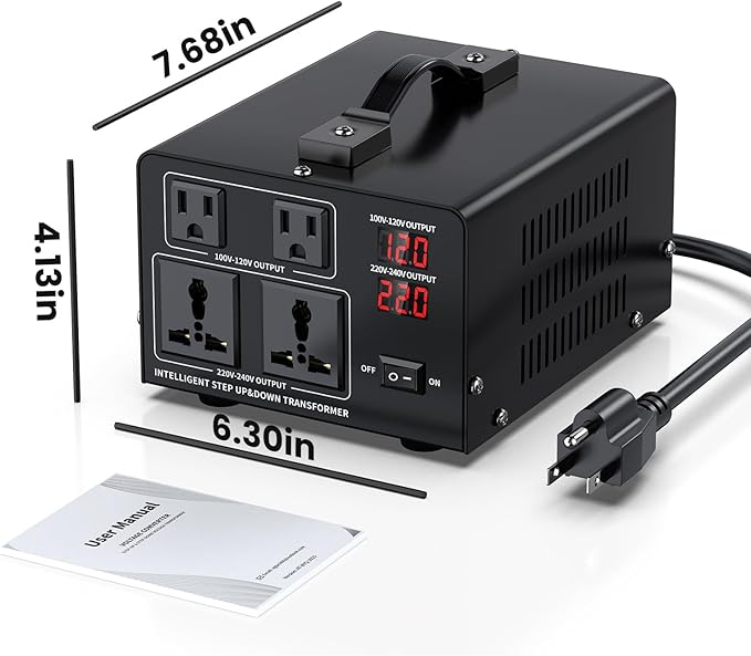 1500W Voltage Converter Transformer Step Up 110V/120V to220V/240V or Step Down - Image 7