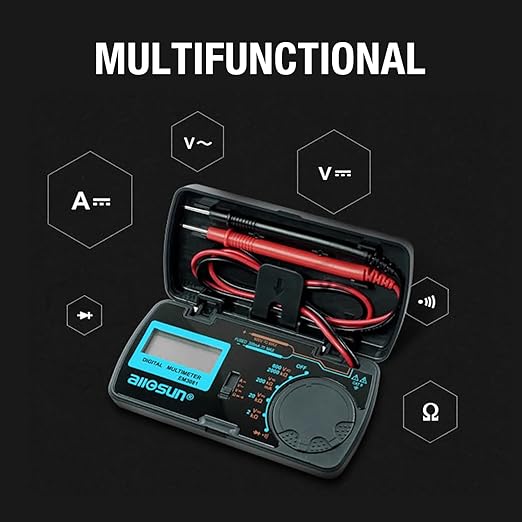 ALLOSUN Digital Multimeter/DMM/Multi Tester Amp/Ohm/Volt Meter/Diode and - Image 3