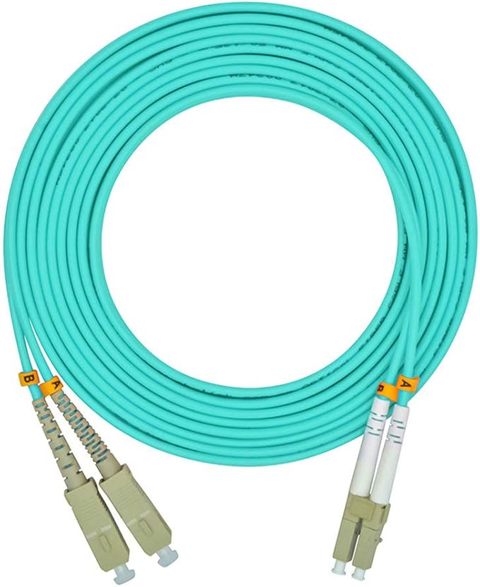 Jeirdus 5Meters 16ft LC to SC Duplex 50/125 10G OM3 Multi-Mode Fiber Optic by Jeirdus