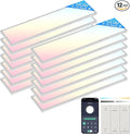 AIKVSXER 12 Pack 1x4 FT LED Flat Panel Light Surface Mount, by AIKVSXER