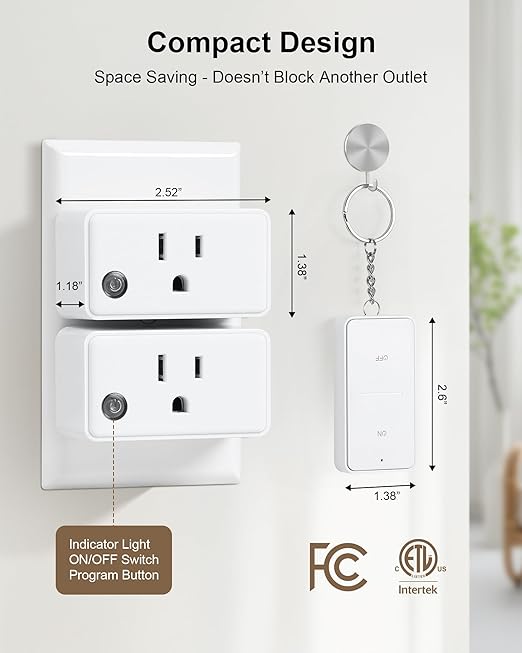 TREEWELL Remote Control Outlet, 200FT Long Range Wireless Light Switch - Image 5