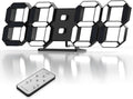 EDUP HOME 3D LED Clock Desk Alarm Clock Wall Clock by HOME