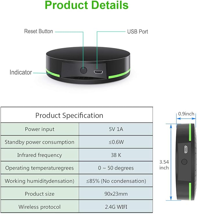 Smart IR Remote Control Hub WiFi Infrared Universal Remote Control IR Blaster - Image 2