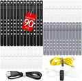 AROIC 90Pcs Silicone Cable Ties by AROIC