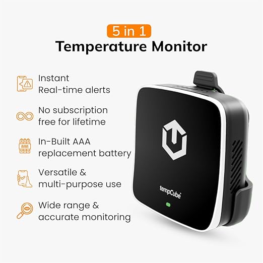 tempCube WiFi Temperature & Humidity Sensor | Connects 2.4 GHz – Real-Time 24/7 - Image 3