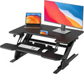 HUANUO 32" Z Shaped Stable Standing Desk Converter, Height Adjustable Sit Stand by HUANUO
