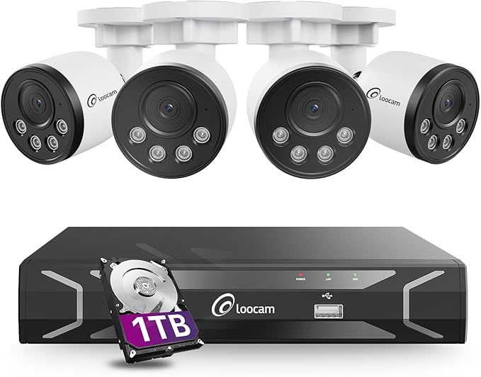 Loocam 5MP PoE Security Camera System 8CH H.265+NVR by Loocam