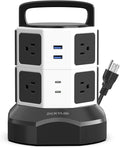 Tower Surge Protector Power Strip, JACKYLED Extension Cord by JACKYLED