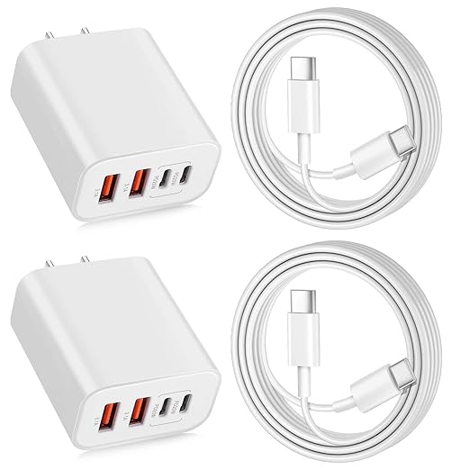 USB C Charger for iPhone 15, 4-Port Fast iPhone 15 Wall Charger Block, 10FT USB by Unknown