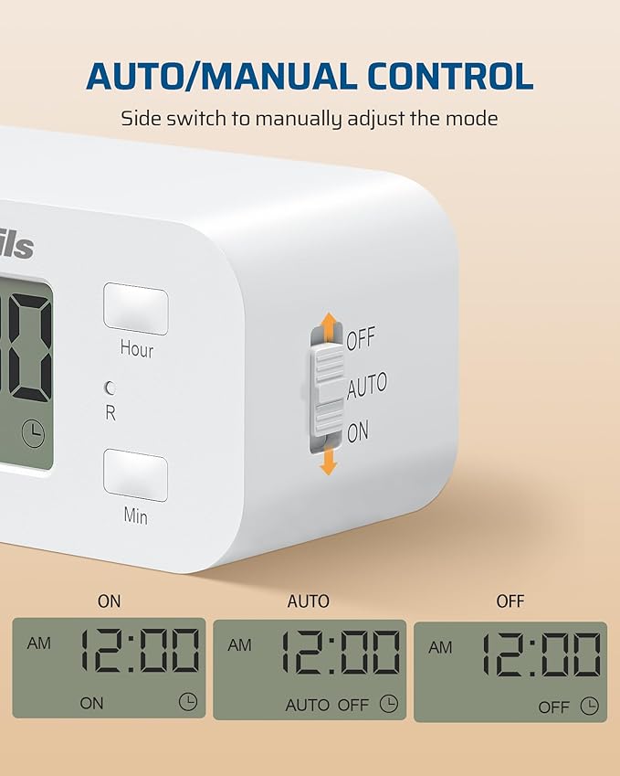DEWENWILS 24 Hour Programmable Digital Timer Outlet, Timers - Image 7