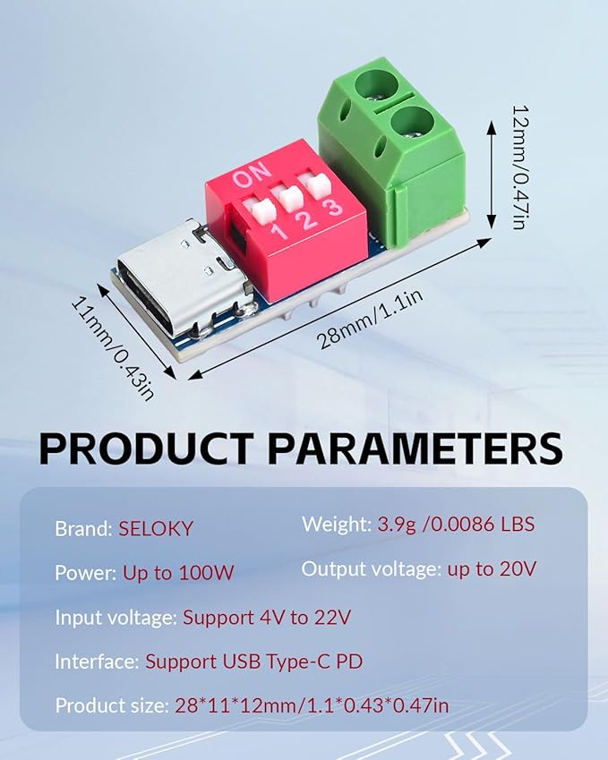 Seloky 2PCS USB-C PD/QC Fast Charge Trigger Module & Decoy Board - Image 4