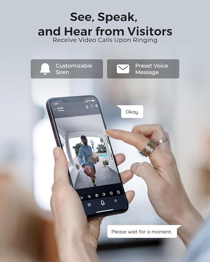 REOLINK 2K Video Doorbell Wi-Fi Camera - Image 3