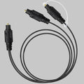 Bangun 1x2 Digital Audio Splitter Cable, Toslink Digital Fiber Optic Audio by Bangun