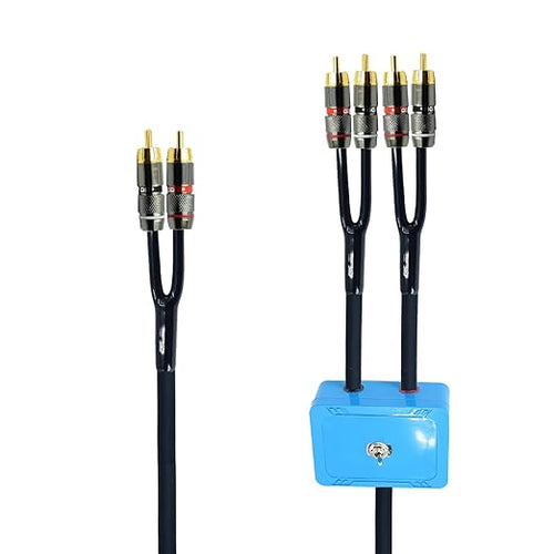 1.5ft Sound Channel swicher 2 male to 4 Male RCA Switch Selector 2 input 1 by Arklove