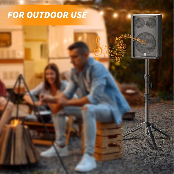 Small Speaker Stands, Lightweight 35mm Compatible Insert, Adjustable Height - Image 9