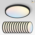 ASD LED 12" Round Flush Mount Ceiling Light Fixture, Low Profile Surface by ASDLightingCorporation