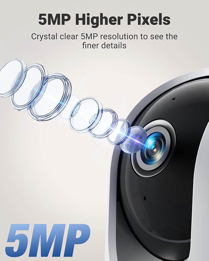 MUBVIEW 5MP Indoor Security Camera, 5/2.4G WiFi Cameras - Image 2