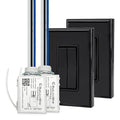 RunLessWire 3-Way Fan & Light Battery-Free DIY Kinetic Wireless Light Switch Kit by RunLessWire