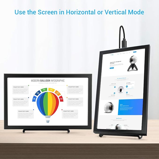 ELECROW 8" Portable Monitor, 1280x800 Mini Non-Touch Capacitive Monitor - Image 4