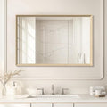 Oak Wood Effect Framed Wall Mirror, 24x36 Rectangle Mirror, 1/8" by Ultrue