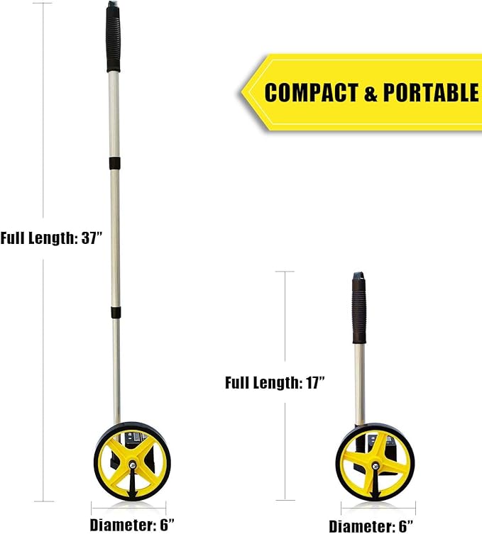 Zozen Measuring Wheel in Feet and Inches, 6-inch Measure Wheel - Image 3