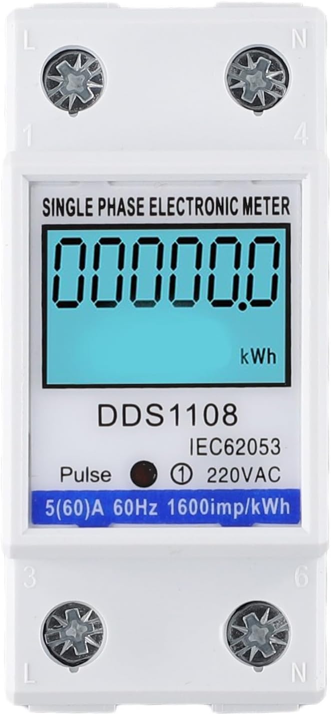 Digital Energy Meter LCD Display 50A 60A Single Phase Power Monitor Electric - Image 4