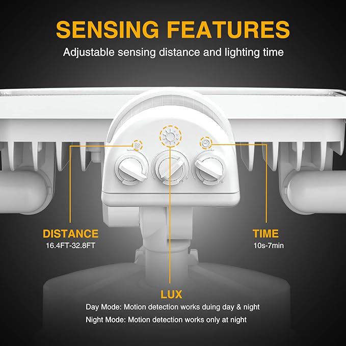 Onforu 2 Pack 100W LED Security Lights Motion Sensor Outdoor, 9000LM Super - Image 5
