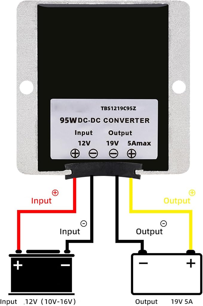 MGGi DC/DC Converter 12V Step Up to 19V 5A 95W Voltage Regulator, Power Adapter - Image 6