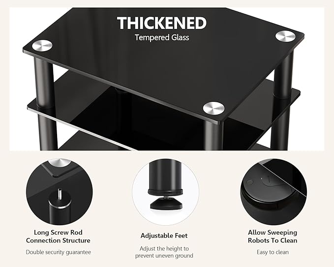 FITUEYES 4-Tier Media Stand Audio/Video Component Cabinet - Image 5