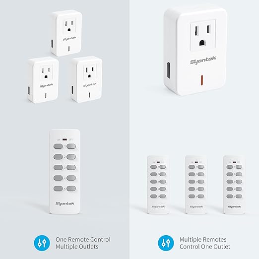 Syantek Remote Control Outlet Wireless Light Switch - Image 6