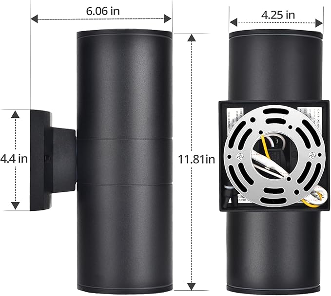 wowlite Outdoor Wall Light, Exterior Lighting, Matte Black Waterproof Wall - Image 8