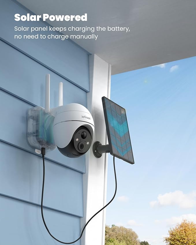 ieGeek Security Cameras Wireless Outdoor, 2K WiFi Home Security System 360° PTZ - Image 4