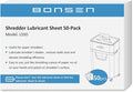 BONSEN Paper Shredder Sharpening & Lubricant Sheets-Pack of 50 by BONSEN
