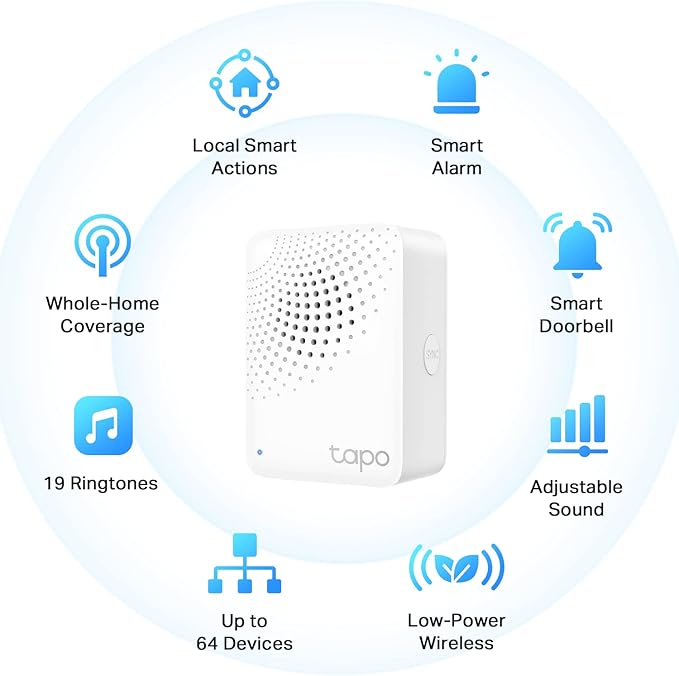 Tapo Smart Hub with Built-in Chime, REQUIRES 2.4GHz Wi-Fi, Reliable Long-Range - Image 2
