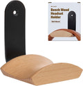 Mt.Jun Beech Wood Headphone Wall Mount Holder, by MtJun
