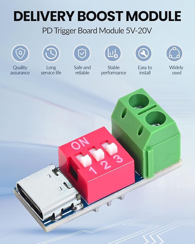 Seloky 2PCS USB-C PD/QC Fast Charge Trigger Module & Decoy Board - Image 2