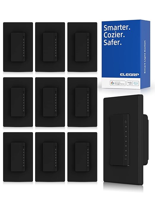 ELEGRP Smart Dimmer Light Switch DPR30, 2.4GHz Wi-Fi Dimmer Switch Compatible by ELEGRP%7CELEGROUP