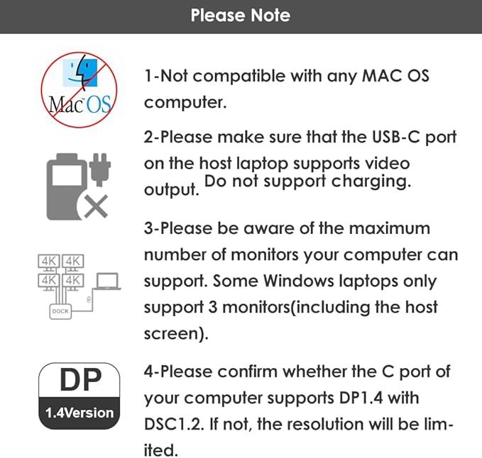 USB C Docking Station Dual DP Monitor, Displayport Docking Station - Image 3