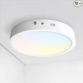 ASD LED 12" Round Flush Mount Ceiling Light Fixture, Low Profile Surface by ASDLightingCorporation