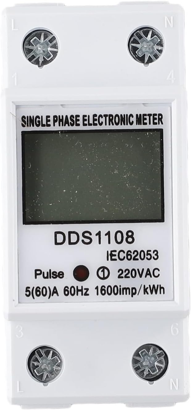 Digital Energy Meter LCD Display 50A 60A Single Phase Power Monitor Electric - Image 2