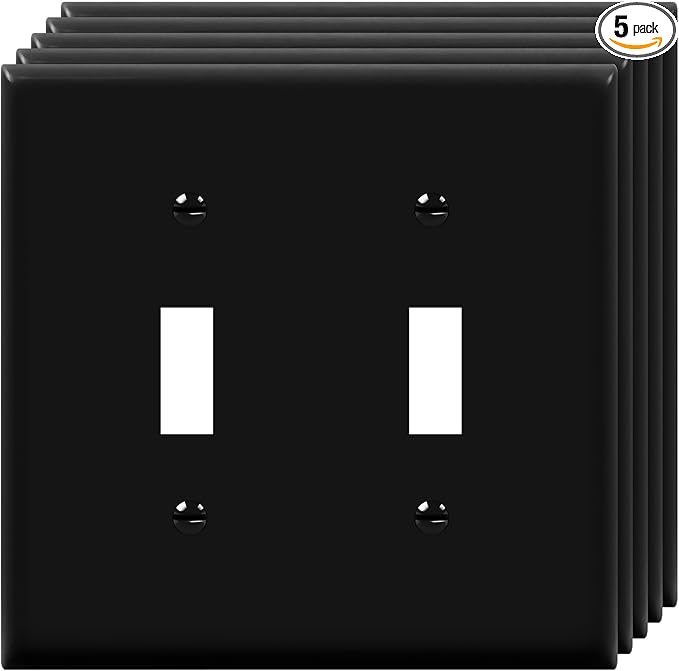 ENERLITES Double Toggle Switch Cover, Two Gang Light Switch Wall Plate by Enerlites
