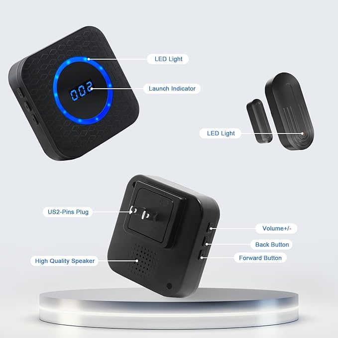 Wireless Door Chime for Business When Entering Door Chimes When Door Opens for - Image 9