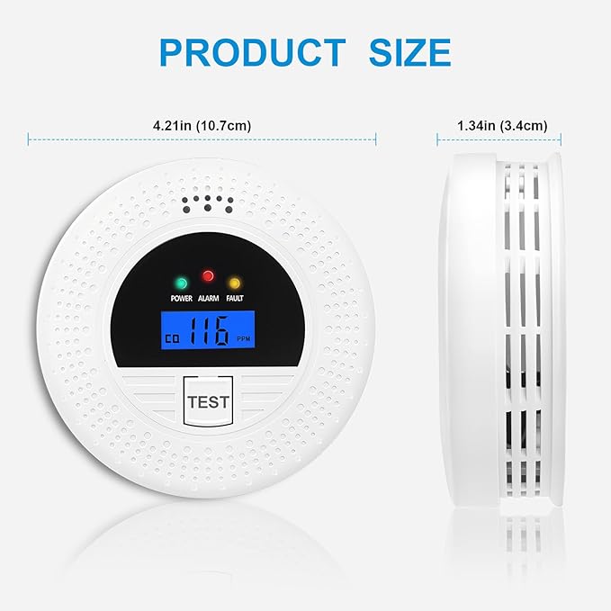 4-Pack, Smoke and Carbon Monoxide Detector, Smoke Detector Carbon Monoxide - Image 6