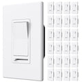 Amico 24 Pack Dimmer Light Switch, Single-Pole or 3-Way Slide Dimmer Switches by Amico